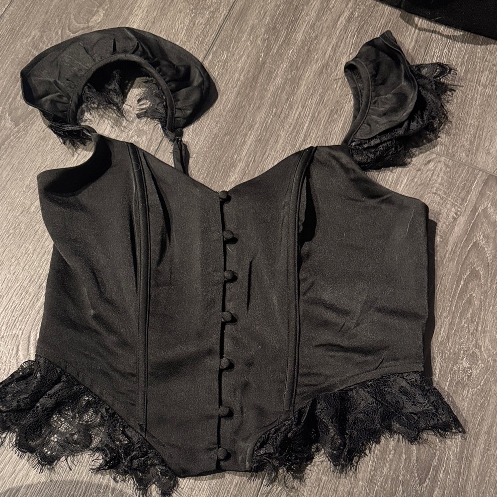 Black Lace Corset Top